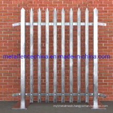 China Factory High Quality W or D Pale Metal Palisade Fencing for High Security Fencing.